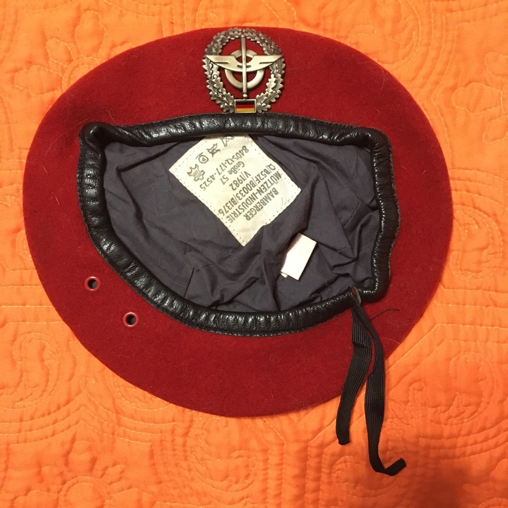 Vintage German Military Beret Hat